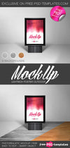 Lightbox Poster Outdoor Mock-Up In Psd