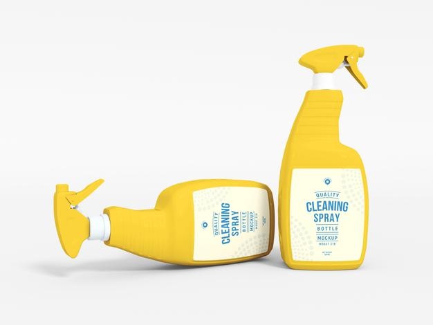 Liquid Cleaning Spray Bottle Mockup Psd