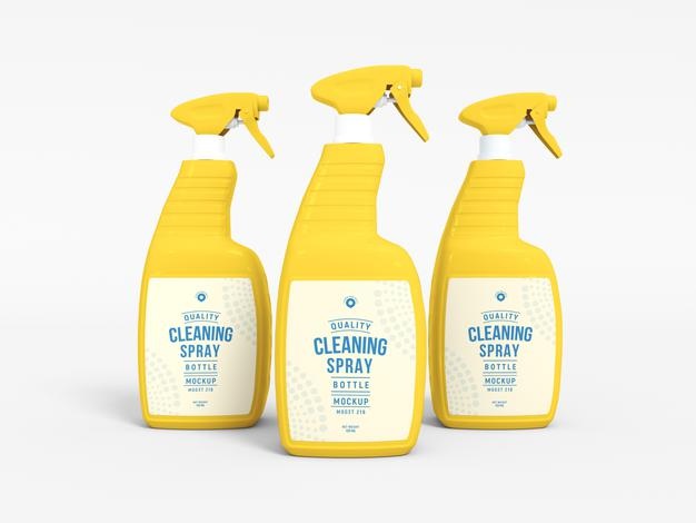 Liquid Cleaning Spray Bottle Mockup Psd