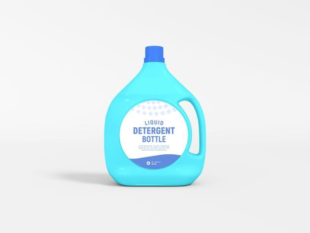 Liquid Detergent Bottle Packaging Mockup Psd