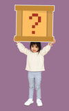 Little Girl Holding A Question Box