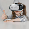Little Girl With Virtual Reality Headset Showing Ok Sign Psd