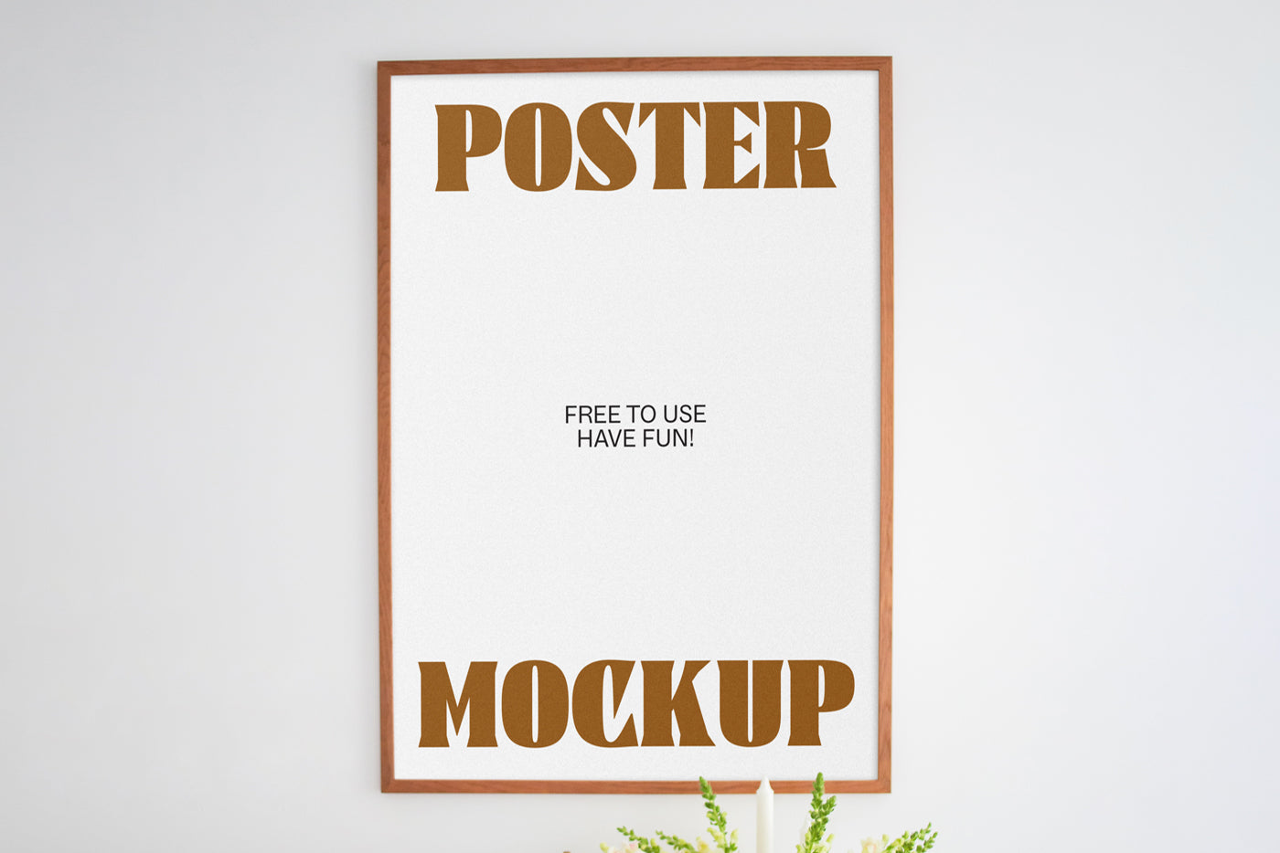 Living Room Poster Psd Mockup