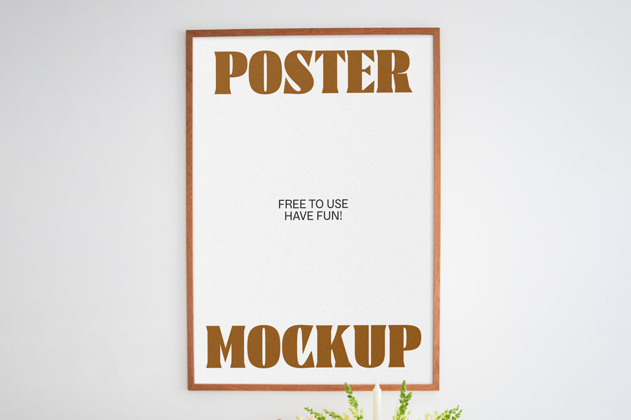 Living Room Poster Psd Mockup