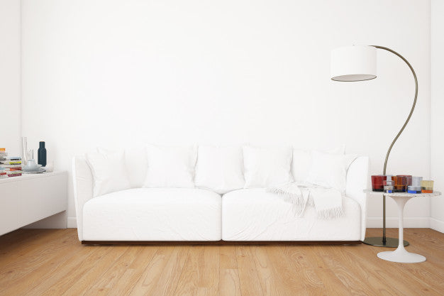 Living Room With Sofa Mockup And Decoration Elements Psd