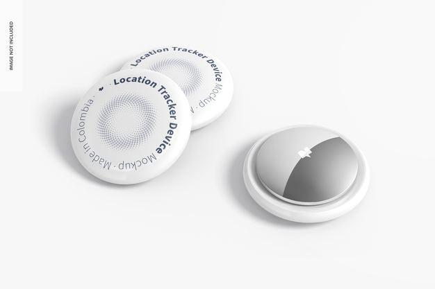 Location Tracker Device Mockup, Perspective View Psd