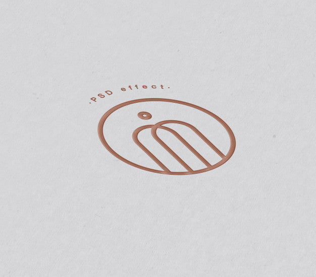 Logo And Text Effect Mockup On Paper Psd