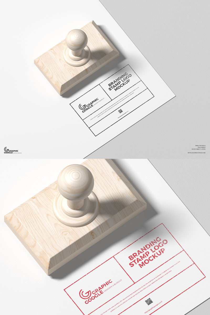 Logo Branding Stamp Mockup Psd