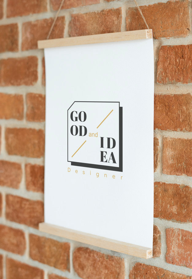 Logo Design On A Poster Mockup Psd