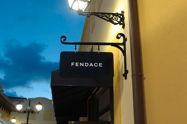 Logo Mockup Black Hanging Sign At Night Psd