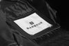 Logo Mockup Black Leather Jacket Label Psd