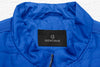 Logo Mockup Blue Slim Jacket Label Psd