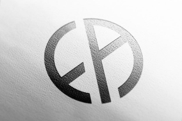 Logo Mockup Close Up White Paper Psd