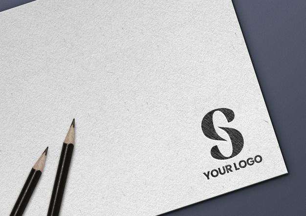 Logo Mockup Drawn In Pencil Psd