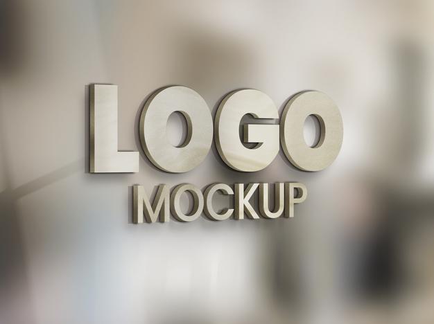 Logo Mockup In Panel On Office Glass Psd