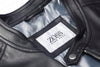 Logo Mockup Luxury Black Leather Jacket Label Psd