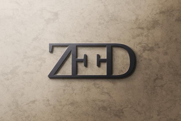 Logo Mockup Luxury Black On Yellow Granite Psd