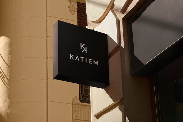 Logo Mockup Modern Luxury Black Sign Psd