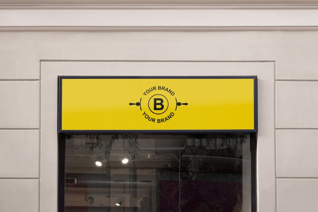 Logo Mockup On Facade Or Storefront Psd