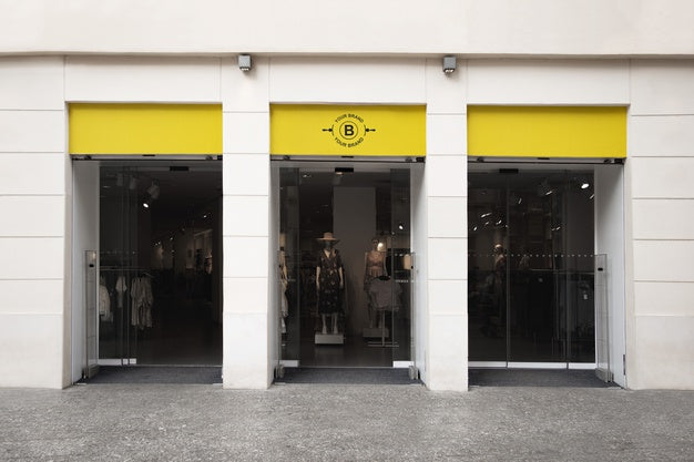 Logo Mockup On Facade Or Storefront Psd