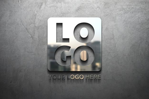 Logo Mockup On Grey Wall Psd