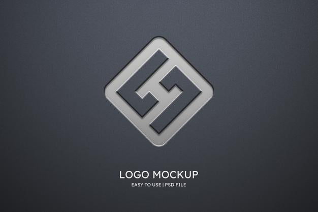 Logo Mockup On Grey Wall Psd