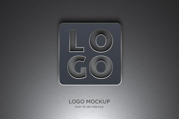 Logo Mockup On The Grey Wall Psd