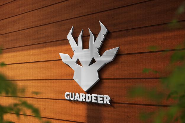 Logo Mockup With 3D Logo In Wall Psd