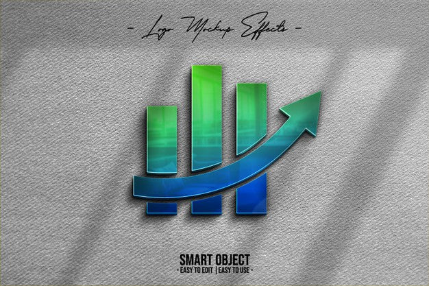 Logo-Mockup-With-3D-Logo Psd