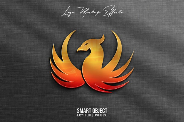 Logo Mockup With 3D Logo Psd