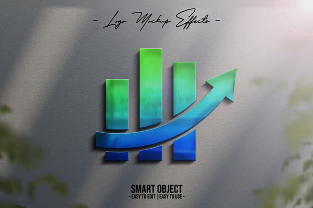 Logo Mockup With 3D Logo Psd