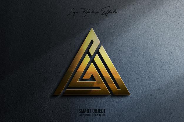 Logo-Mockup-With-3D-Logo Psd