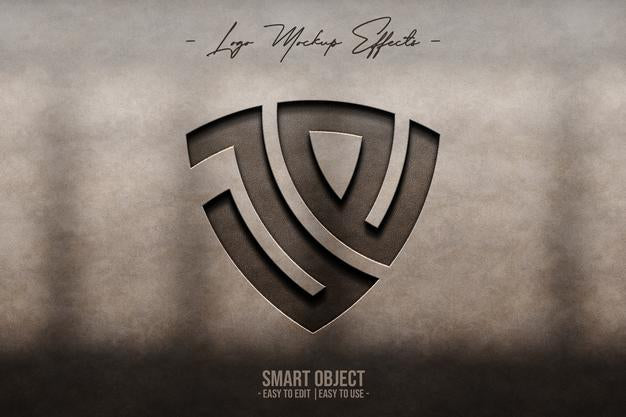 Logo Mockup With Emboss Logo Psd