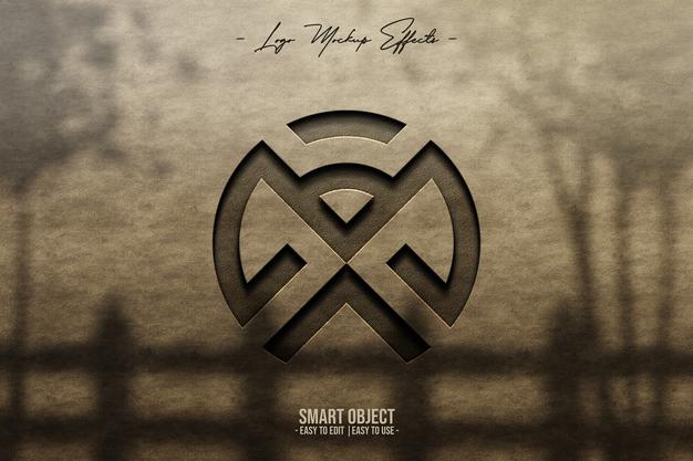 Logo-Mockup-With-Emboss-Logo Psd