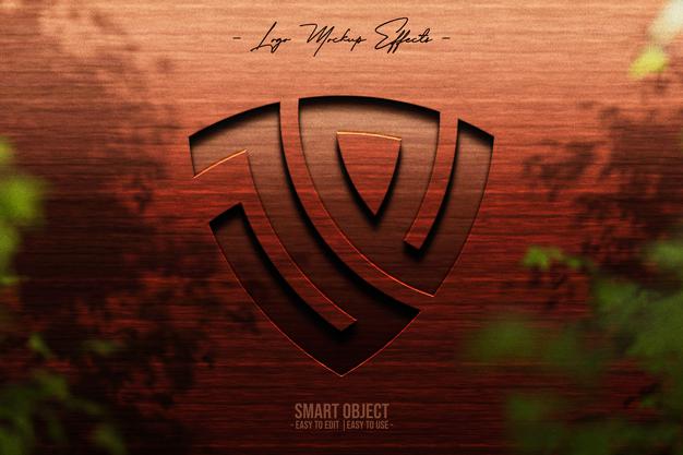 Logo Mockup With Emboss Logo Psd