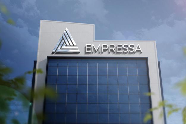 Logo Mockup With Facade Psd