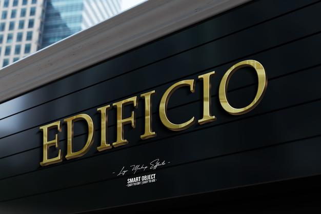 Logo Mockup With Night Lamp Effect Psd