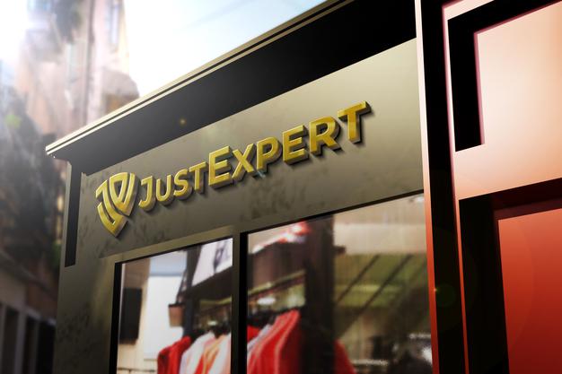 Logo Mockup With Night Lamp Effect Psd