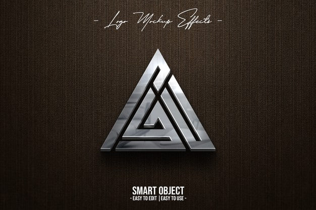 Logo Mockup With Silver Logo Psd