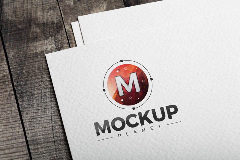 Logo On Texture Paper Psd Mockup