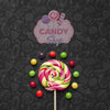 Lollipop With Candies On Table Psd