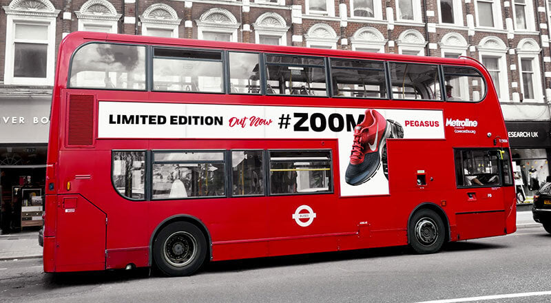 London Bus Vehicle Branding Mockup Psd