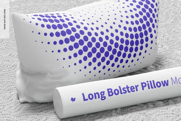 Long Bolster And Rectangular Pillow Mockup Psd