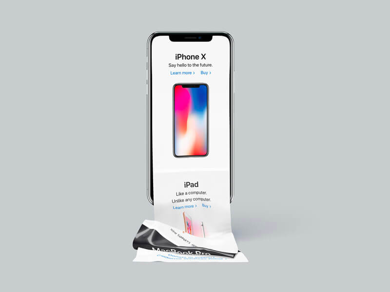 Long Scroll Iphone X Mockup