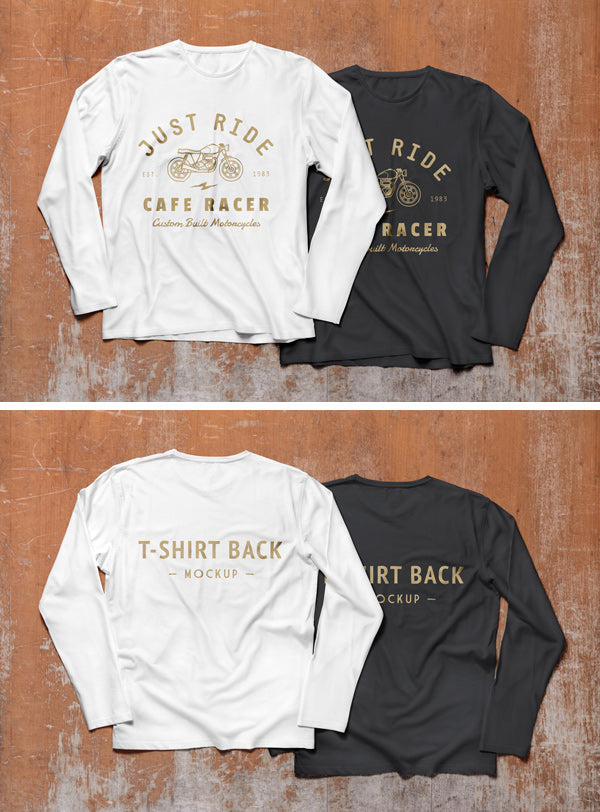 Long Sleeve T-Shirt Mockup Psd