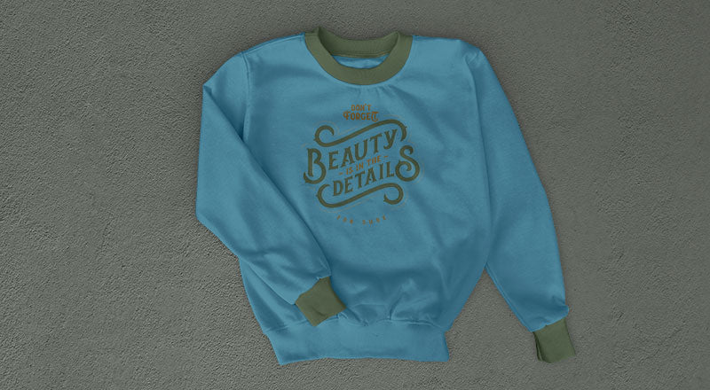 Long Sleeves Crew Neck Sweatshirt Mockup Psd