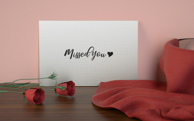 Love Card Studio Mockup Psd