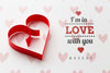 Love Concept Mock-Up With Heart Shape Psd