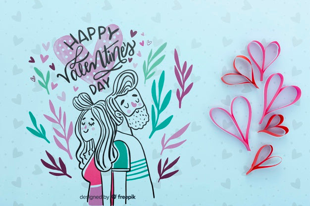 Lovely Valentine'S Day Concept Psd