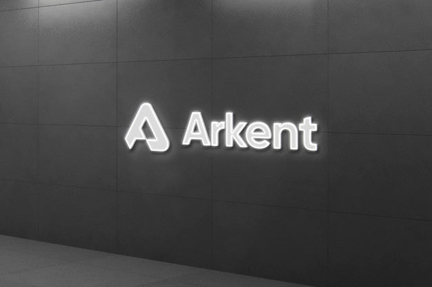 Luminous 3D Logo Mockup In Black Wall Psd